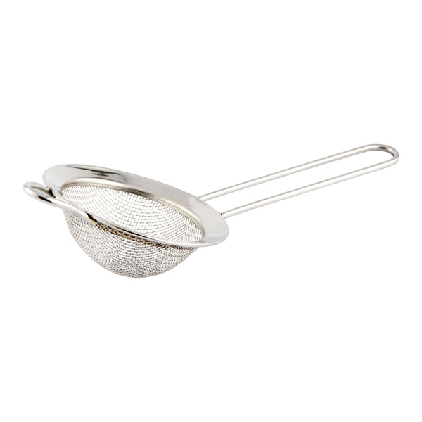 Restaurantware Met Lux Round Stainless Steel Mesh Strainer - 7 1/2" X 3" X 1 1/2" - 1 Count Box