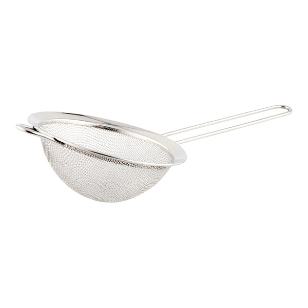 Restaurantware Met Lux Round Stainless Steel Mesh Strainer - 9 3/4" X 4 1/4" X 2 1/4" - 1 Count Box