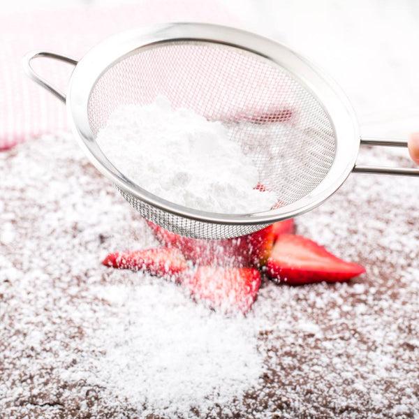 Restaurantware Met Lux Round Stainless Steel Mesh Strainer - 9 3/4" X 4 1/4" X 2 1/4" - 1 Count Box