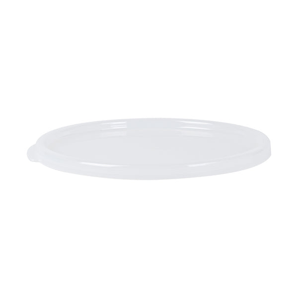 Restaurantware Met Lux Round Translucent Plastic Food Storage Container Lid - Fits 6 And 8 Qt - 10 Count Box