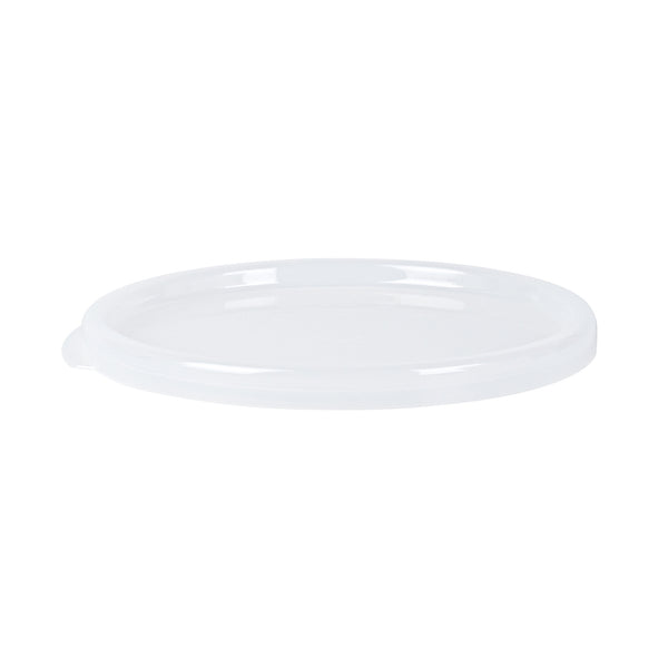 Restaurantware Met Lux Round Translucent Plastic Food Storage Container Lid - Fits 2 And 4 Qt - 10 Count Box