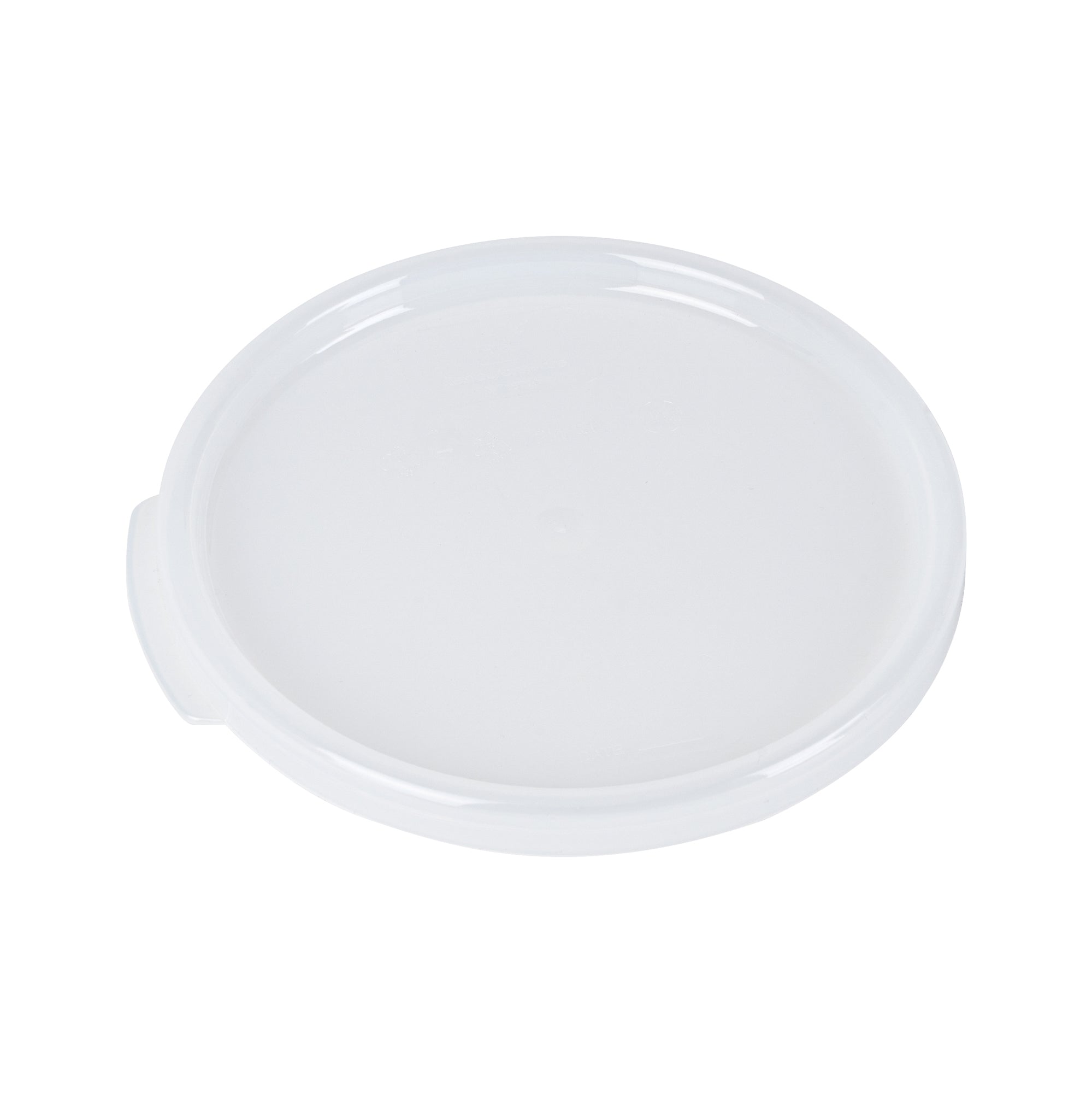 restaurantware Met Lux Round Translucent Plastic Food Storage Container Lid - Fits 2 and 4 qt - 10 count box