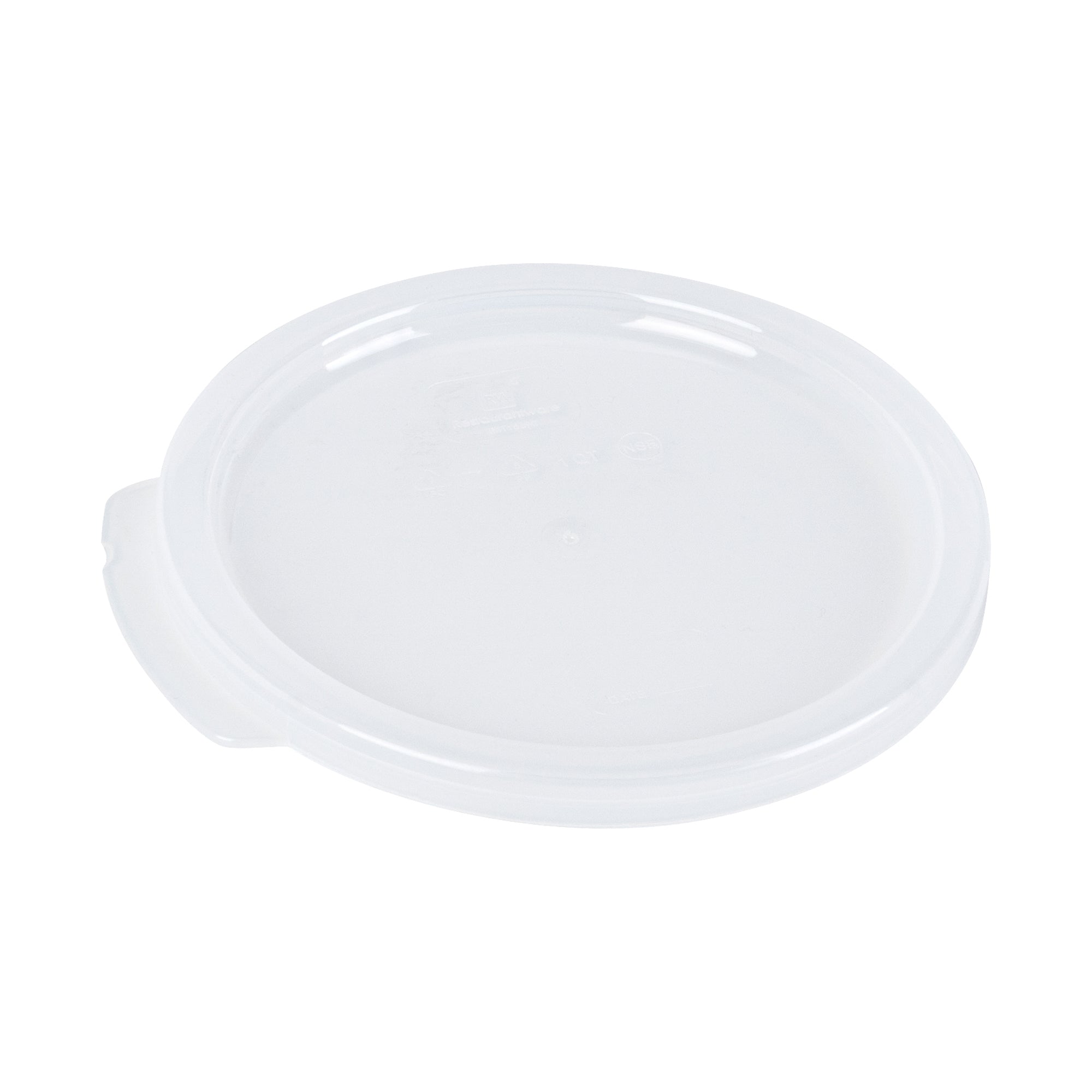 restaurantware Met Lux Round Translucent Plastic Food Storage Container Lid - Fits 1 qt - 10 count box