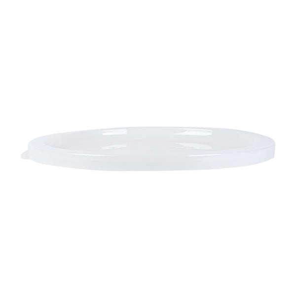 Restaurantware Met Lux Round Translucent Plastic Food Storage Container Lid - Fits 12 18 And 22 Qt - 10 Count Box