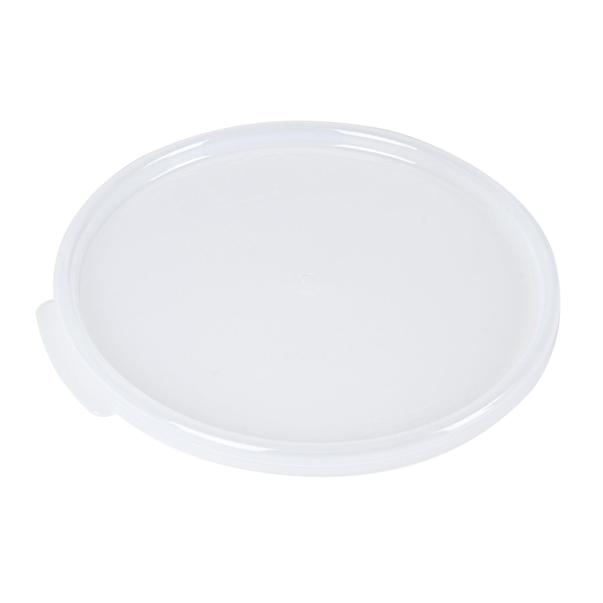 restaurantware Met Lux Round Translucent Plastic Food Storage Container Lid - Fits 6 and 8 qt - 10 count box