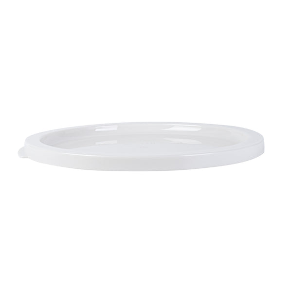 Restaurantware Met Lux Round White Plastic Food Storage Container Lid - Fits 12 18 And 22 Qt - 10 Count Box