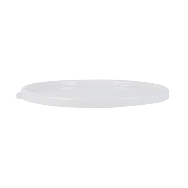 Restaurantware Met Lux Round White Plastic Food Storage Container Lid - Fits 6 And 8 Qt - 10 Count Box