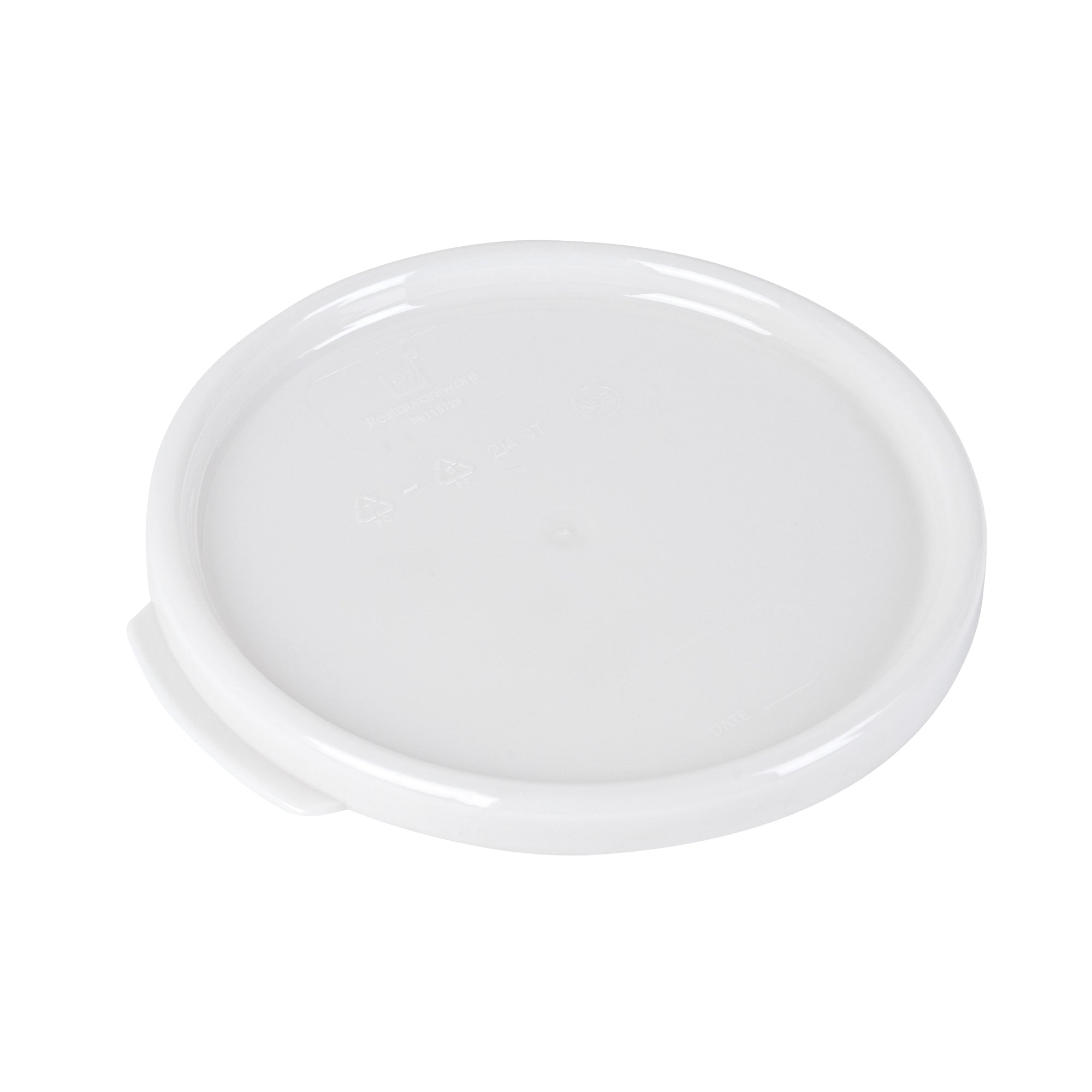 restaurantware Met Lux Round White Plastic Food Storage Container Lid - Fits 2 and 4 qt - 10 count box