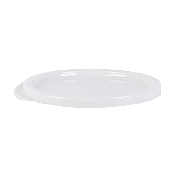 Restaurantware Met Lux Round White Plastic Food Storage Container Lid - Fits 1 Qt - 10 Count Box