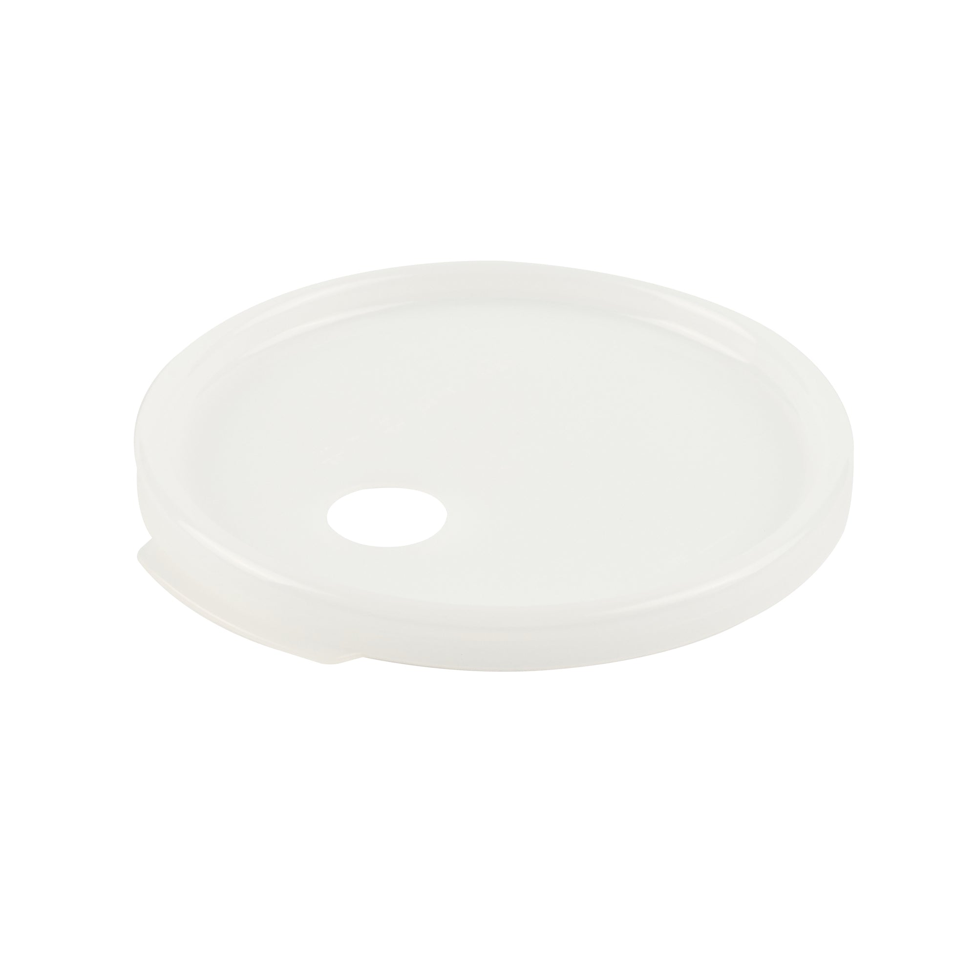 restaurantware Met Lux Round White Plastic Lid - Fits 4 qt Food Storage Container - 1 count box