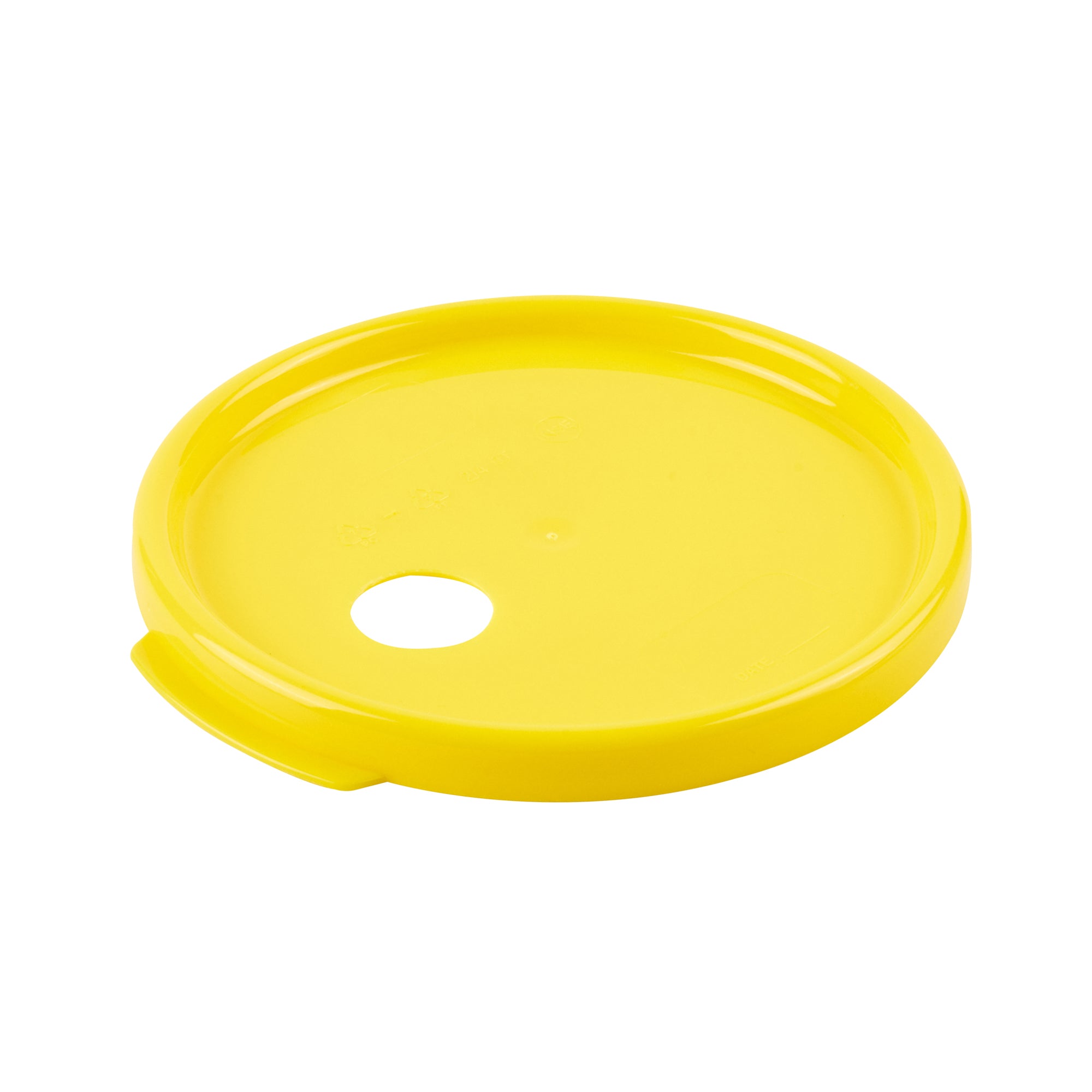 restaurantware Met Lux Round Yellow Plastic Lid - Fits 4 qt Food Storage Container - 1 count box