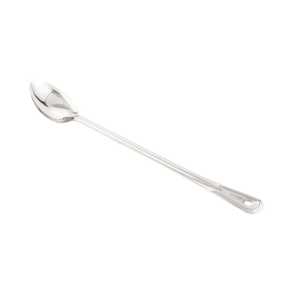 Restaurantware Met Lux Silver Stainless Steel Professional Serving Spoon - Solid - 18" - 1 Count Box