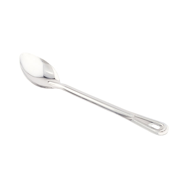Restaurantware Met Lux Silver Stainless Steel Professional Serving Spoon - Solid - 13" - 1 Count Box