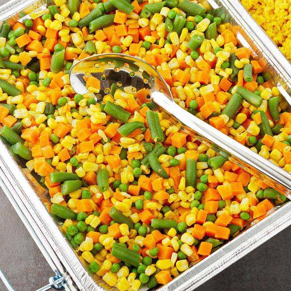 Restaurantware Met Lux Silver Stainless Steel Professional Serving Spoon - Perforated - 13" - 1 Count Box
