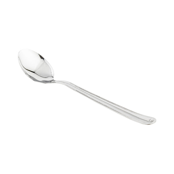 Restaurantware Met Lux Silver Stainless Steel Serving Buffet Spoon - Solid - 12 1/2" - 1 Count Box