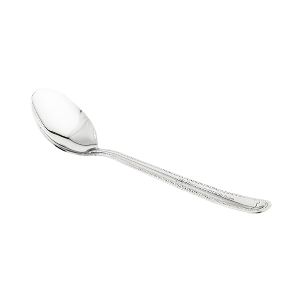 Restaurantware Met Lux Silver Stainless Steel Serving Buffet Spoon - Solid - 9" - 1 Count Box