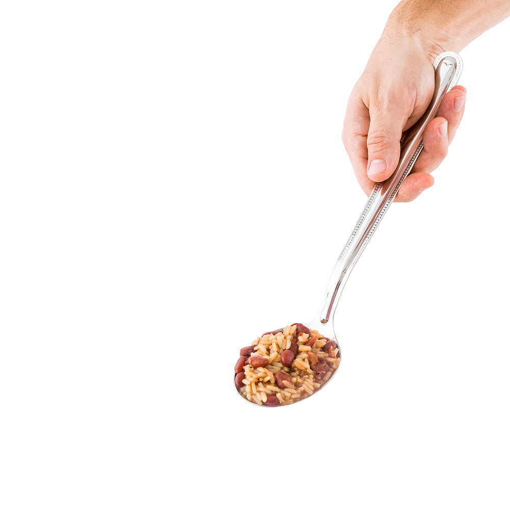 restaurantware Met Lux Silver Stainless Steel Serving Buffet Spoon - Solid - 12 1/2" - 1 count box