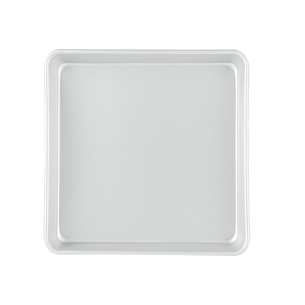 Restaurantware Met Lux Square Aluminum Cake Pan - 10" X 10" X 2" - 12 Count Box