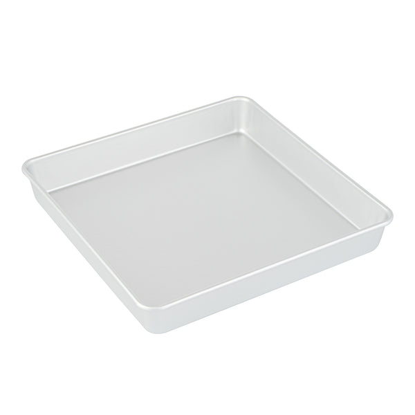 Restaurantware Met Lux Square Aluminum Cake Pan - 12" X 12" X 2" - 12 Count Box