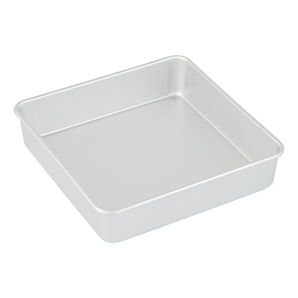 Restaurantware Met Lux Square Aluminum Cake Pan - 8" X 8" X 2" - 12 Count Box