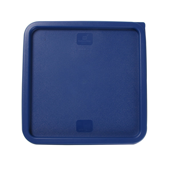 Restaurantware Met Lux Square Blue Plastic Food Storage Container Lid - Fits 12 18 And 22 Qt - 10 Count Box