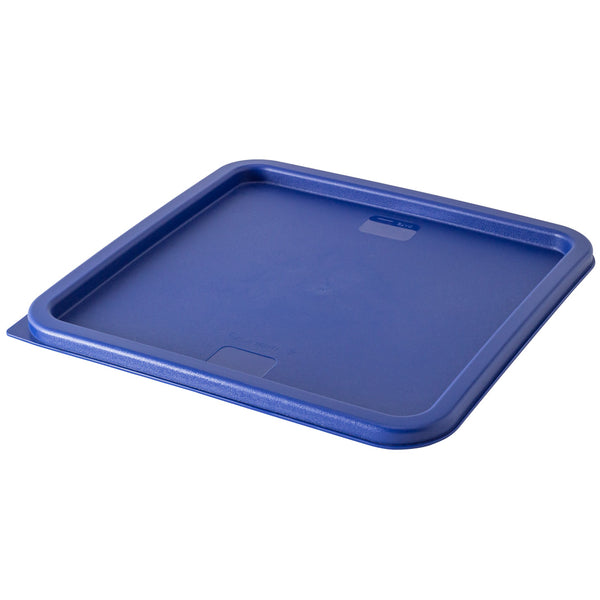 Restaurantware Met Lux Square Blue Plastic Food Storage Container Lid - Fits 12 18 And 22 Qt - 10 Count Box