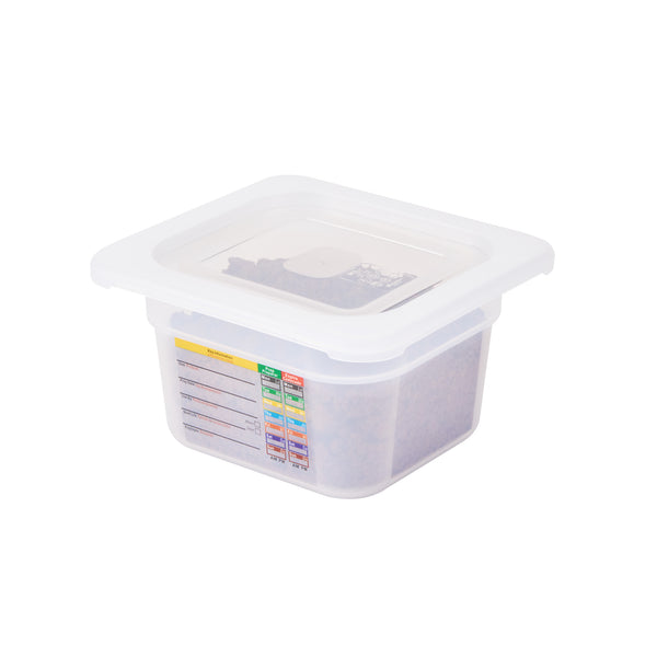 Restaurantware Met Lux Square Clear Polypropylene Lid - Fits 1/6 Size Food Pan - 7" X 6 1/2" - 10 Count Box