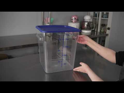 Restaurantware Met Lux Square Red Plastic Food Storage Container Lid - Fits 6 And 8 Qt - 10 Count Box