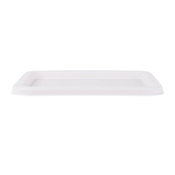 Restaurantware Met Lux Square White Plastic Food Storage Container Lid - Fits 6 And 8 Qt - 10 Count Box