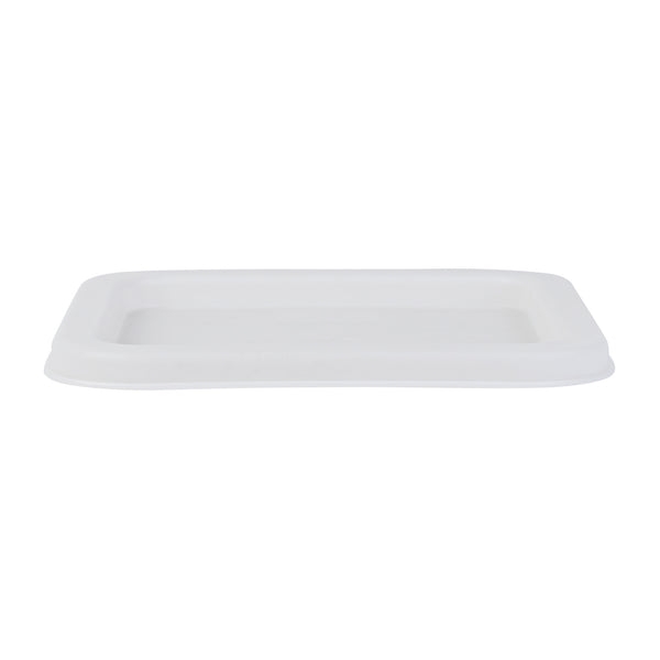 Restaurantware Met Lux Square White Plastic Food Storage Container Lid - Fits 2 And 4 Qt - 10 Count Box