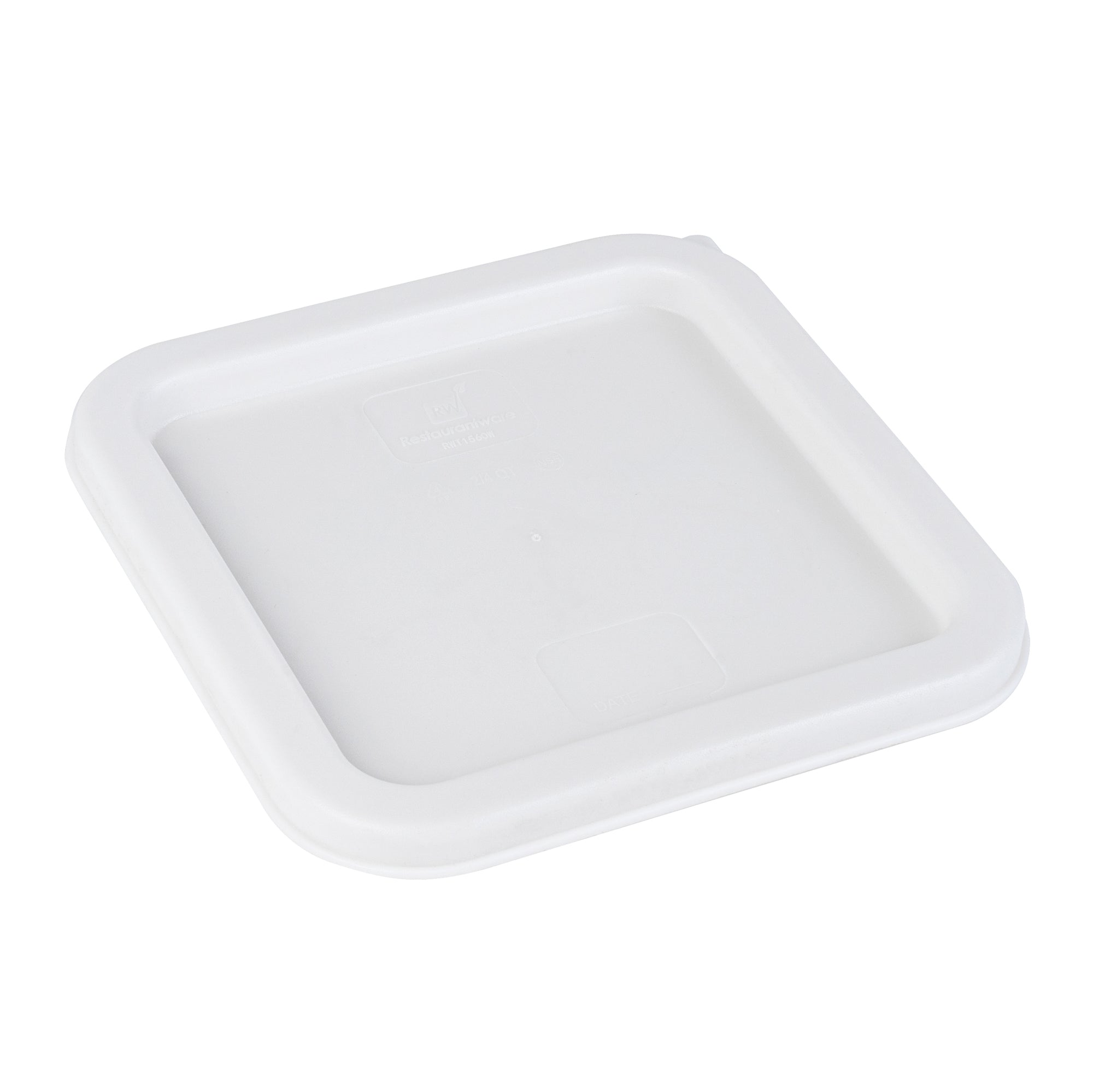 restaurantware Met Lux Square White Plastic Food Storage Container Lid - Fits 2 and 4 qt - 10 count box
