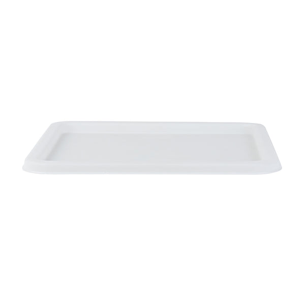 Restaurantware Met Lux Square White Plastic Food Storage Container Lid - Fits 12 18 And 22 Qt - 10 Count Box