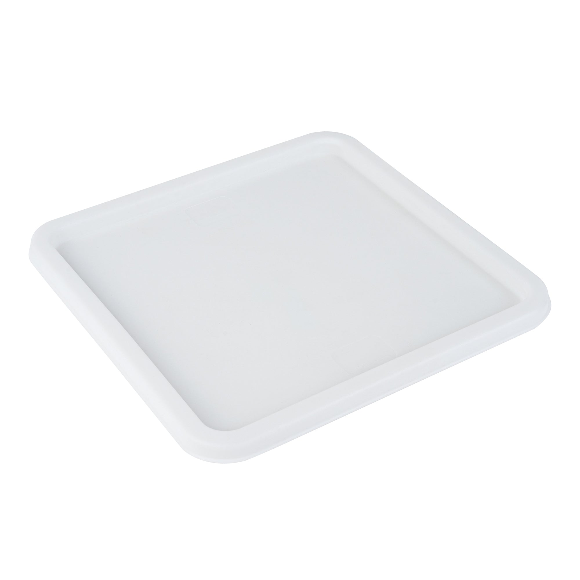 restaurantware Met Lux Square White Plastic Food Storage Container Lid - Fits 12 18 and 22 qt - 10 count box