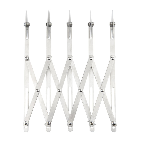 Restaurantware Met Lux Stainless Steel 5-Wheel Pastry Cutter - 2 1/4" Blades - 9 1/2" X 9 1/2" X 2 1/4" - 1 Count Box