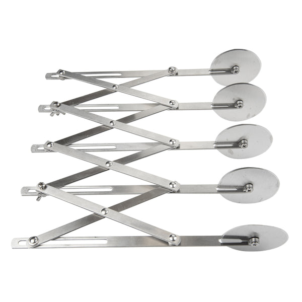 Restaurantware Met Lux Stainless Steel 5-Wheel Pastry Cutter - 2 1/4" Blades - 9 1/2" X 9 1/2" X 2 1/4" - 1 Count Box