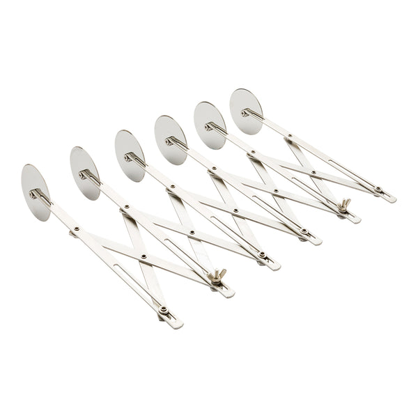 Restaurantware Met Lux Stainless Steel 6-Wheel Pastry Cutter - 2 1/4" Blades - 9 1/2" X 9 1/2" X 2 1/4" - 1 Count Box