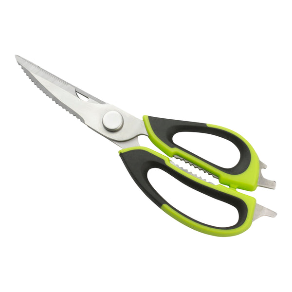 Restaurantware Met Lux Stainless Steel 7-in-1 Kitchen Shears - Commercial Grade Comfort Grip - 9 1/2" - 1 Count Box
