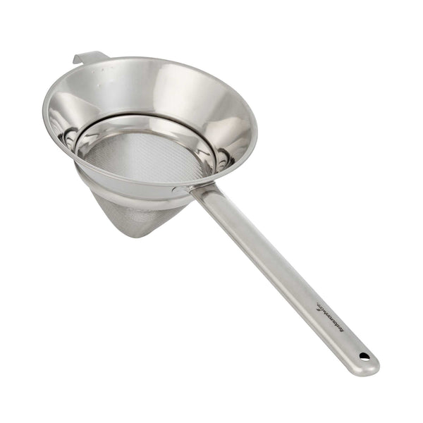 Restaurantware Met Lux Stainless Steel Bouillon / Chinois Strainer - Extra Fine Mesh - 8" - 1 Count Box