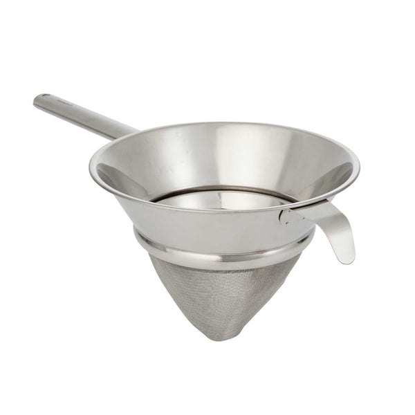 Restaurantware Met Lux Stainless Steel Bouillon / Chinois Strainer - Extra Fine Mesh - 8" - 1 Count Box