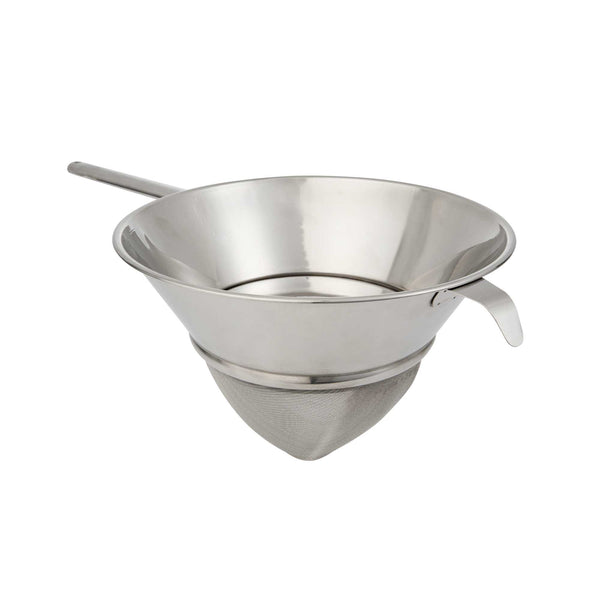 Restaurantware Met Lux Stainless Steel Bouillon / Chinois Strainer - Extra Fine Mesh - 11 3/4" - 1 Count Box