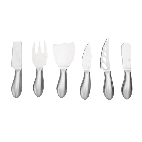 Restaurantware Met Lux Stainless Steel Cheese Knife Set - 6-Piece - 1 Count Box