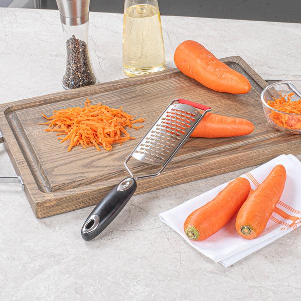 Restaurantware Met Lux Stainless Steel Coarse Grater - With Plastic Handle - 12" - 1 Count Box