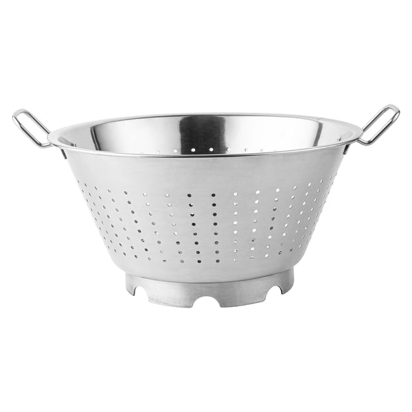 Restaurantware Met Lux Stainless Steel Colander - European Style - 17" X 14" X 8 1/2" - 1 Count Box