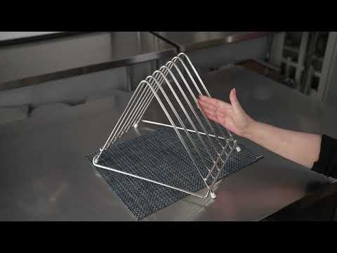 Restaurantware Met Lux Stainless Steel Cutting Board Rack - 6 Slots - 1 Count Box