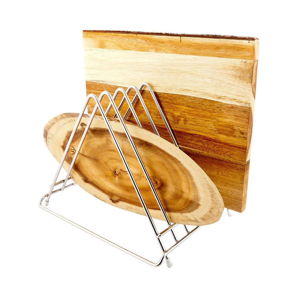 restaurantware Met Lux Stainless Steel Cutting Board Rack - 6 Slots - 1 count box