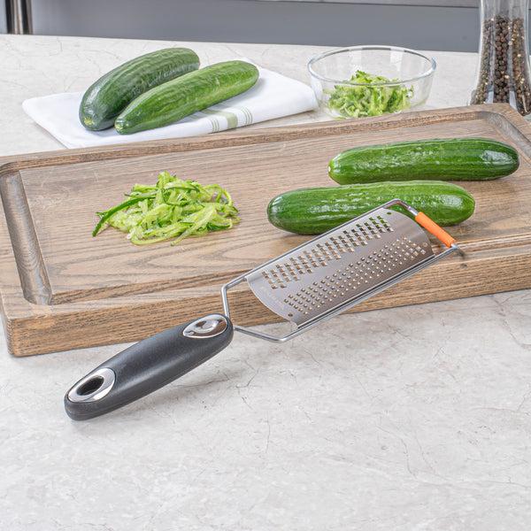 Restaurantware Met Lux Stainless Steel Fine Grater - With Plastic Handle - 12" - 1 Count Box