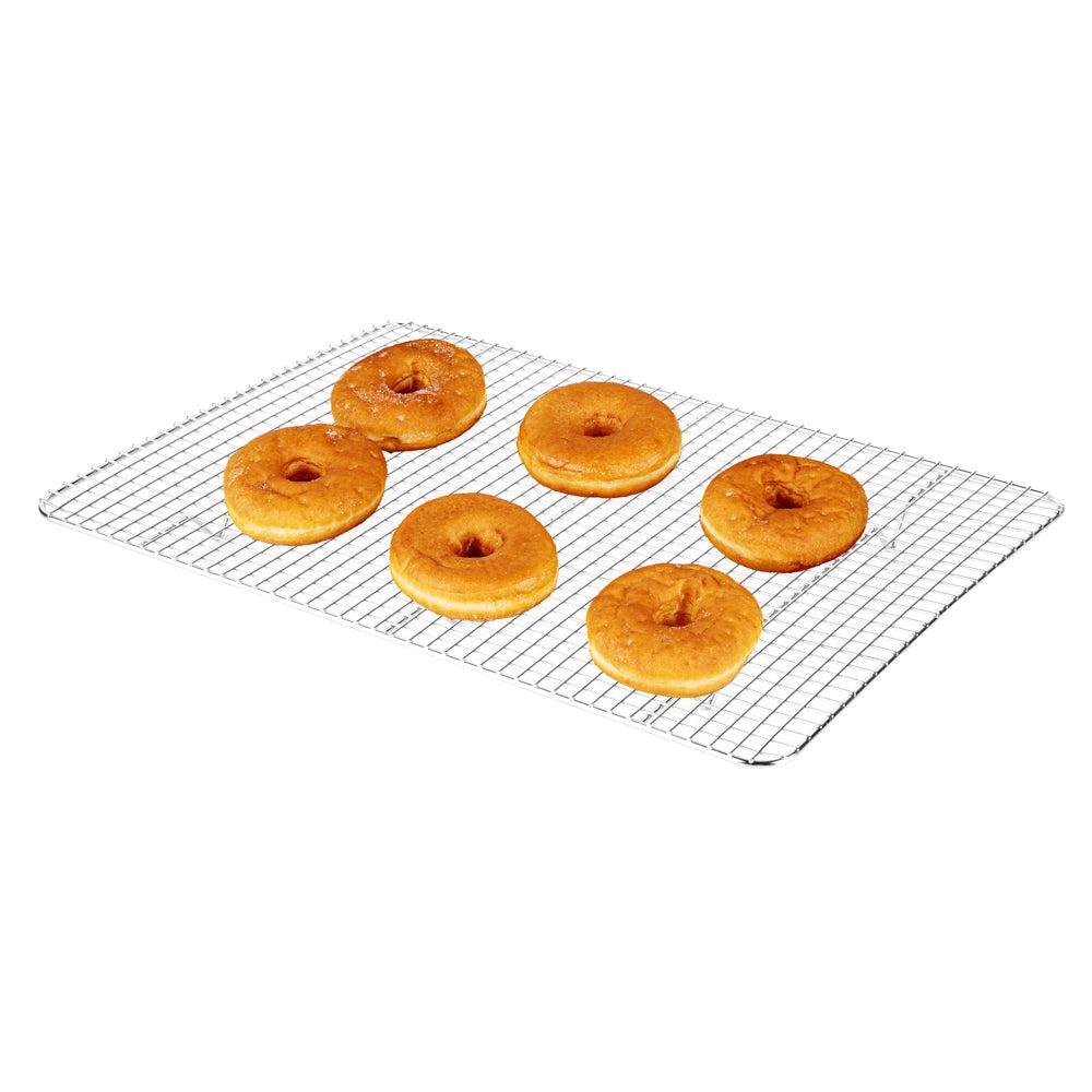 restaurantware Met Lux Stainless Steel Footed Wire Cooling Rack - For Half Size Sheet Pan - 11 3/4 x 17" - 1 count box
