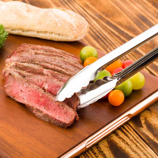 Restaurantware Met Lux Stainless Steel Heavy-Duty Tongs - With Rubber Grip - 16" - 1 Count Box
