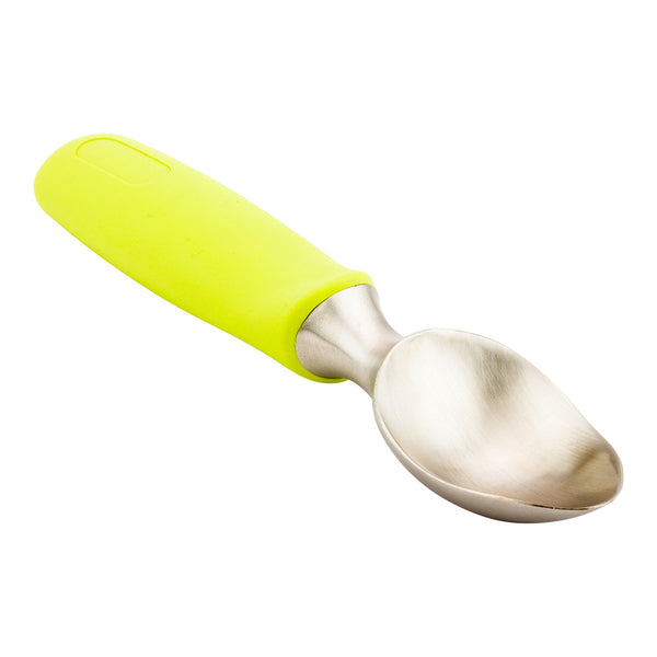 Restaurantware Met Lux Stainless Steel Ice Cream Scoop - Non-Slip Rubberized Grip - 8 1/4" X 1 3/4" X 1" - 1 Count Box