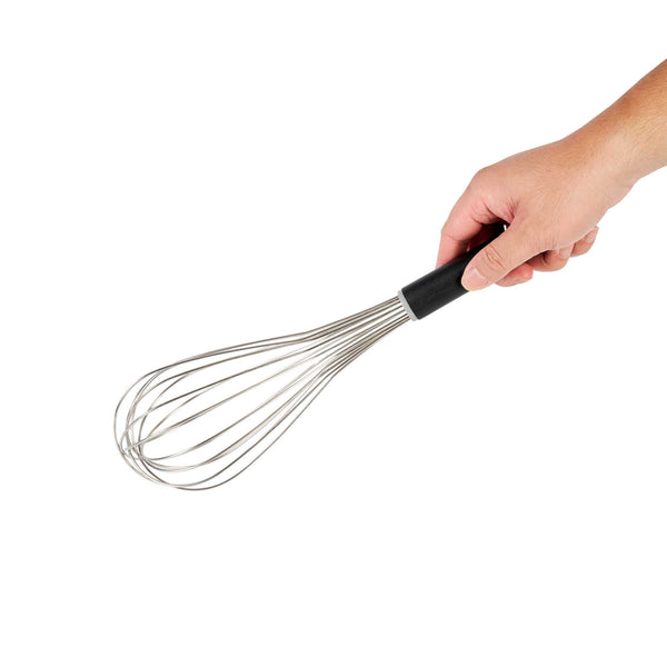 Restaurantware Met Lux Stainless Steel Piano Whisk - With Plastic Comfort Handle - 14" - 1 Count Box